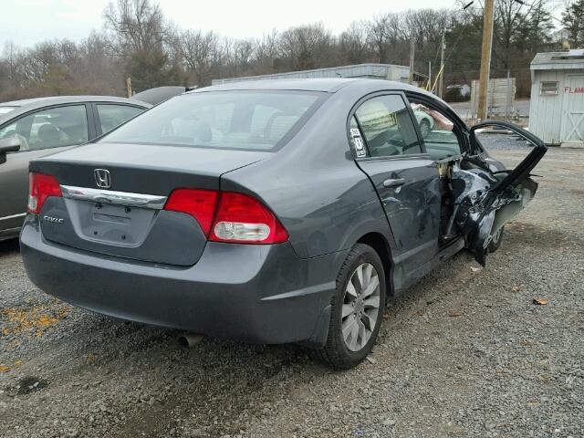 2HGFA16899H356175 - 2009 HONDA CIVIC EX GRAY photo 4