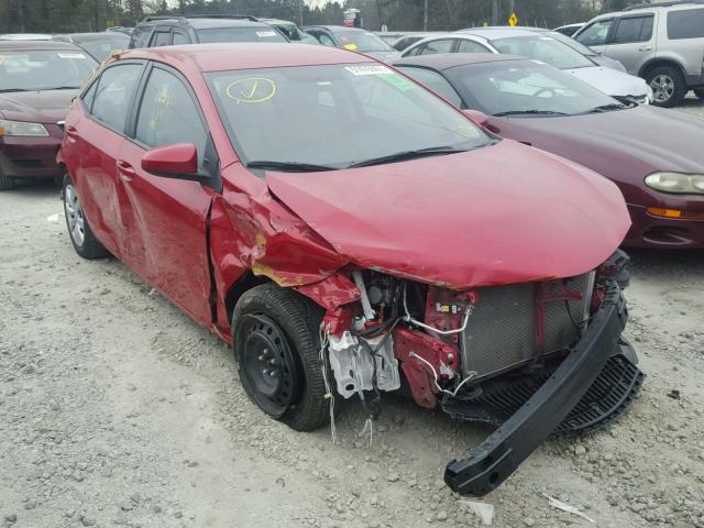 2T1BURHE4FC309180 - 2015 TOYOTA COROLLA L RED photo 1