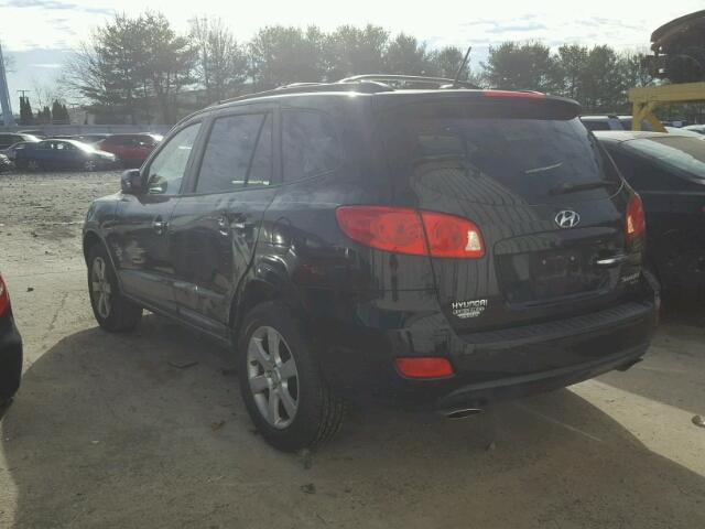 5NMSH13E68H222083 - 2008 HYUNDAI SANTA FE S BLACK photo 3