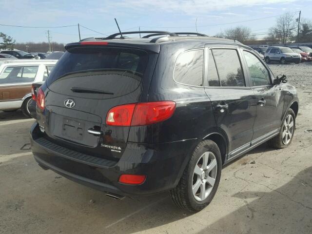 5NMSH13E68H222083 - 2008 HYUNDAI SANTA FE S BLACK photo 4