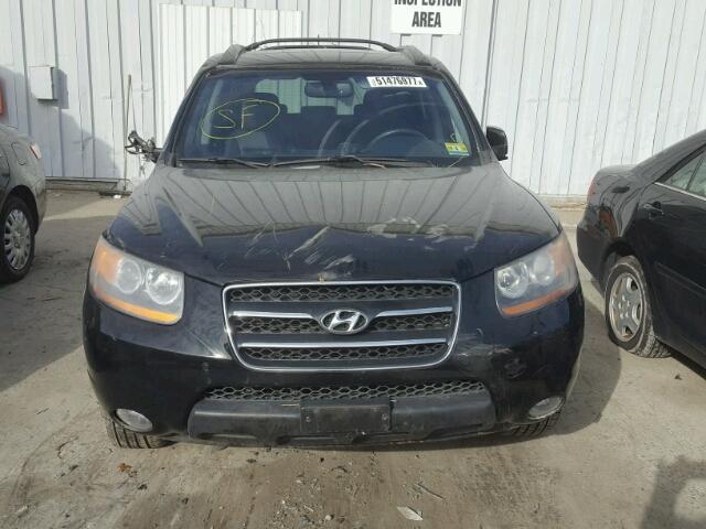 5NMSH13E68H222083 - 2008 HYUNDAI SANTA FE S BLACK photo 9