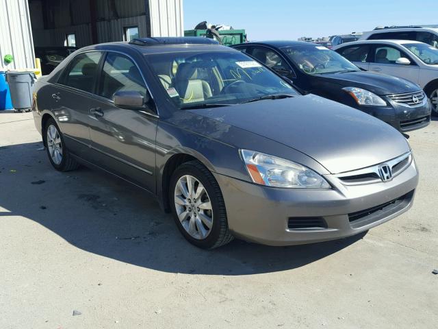 1HGCM66567A055968 - 2007 HONDA ACCORD EX GRAY photo 1