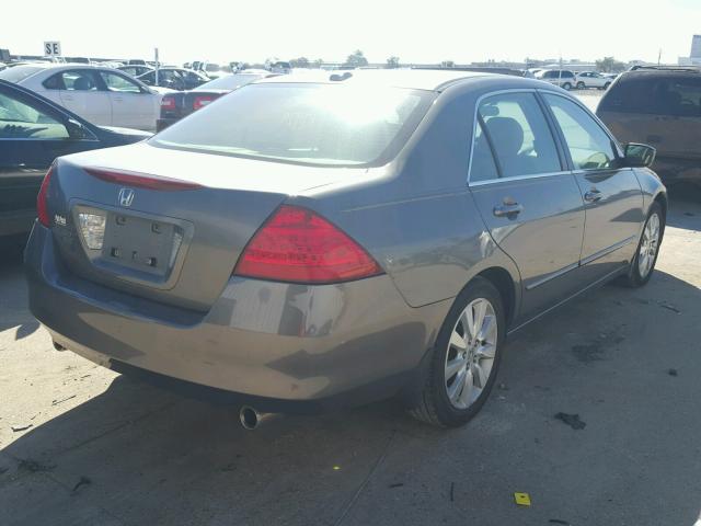 1HGCM66567A055968 - 2007 HONDA ACCORD EX GRAY photo 4