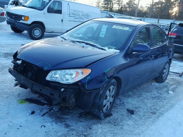 KMHDU46D58U404628 - 2008 HYUNDAI ELANTRA GL BLUE photo 2