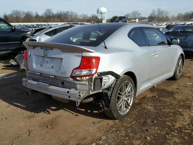 JTKJF5C77D3061271 - 2013 TOYOTA SCION TC SILVER photo 4