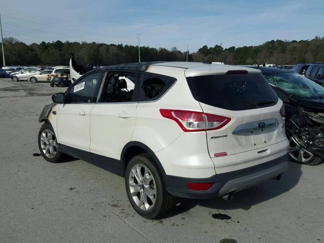 1FMCU0HX4DUD03828 - 2013 FORD ESCAPE SEL WHITE photo 3