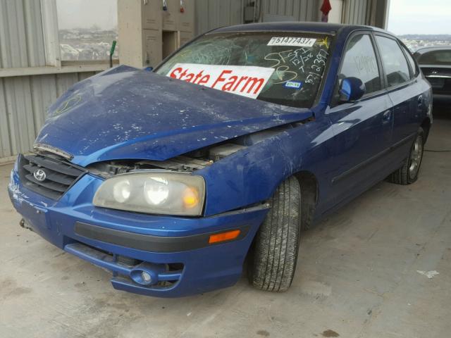 KMHDN56D54U115780 - 2004 HYUNDAI ELANTRA GL BLUE photo 2