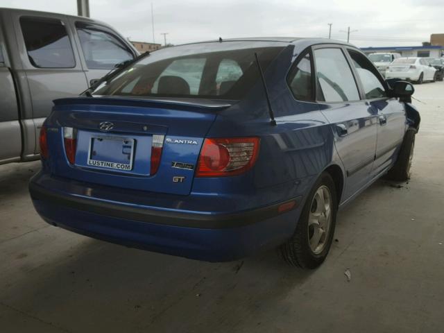 KMHDN56D54U115780 - 2004 HYUNDAI ELANTRA GL BLUE photo 4