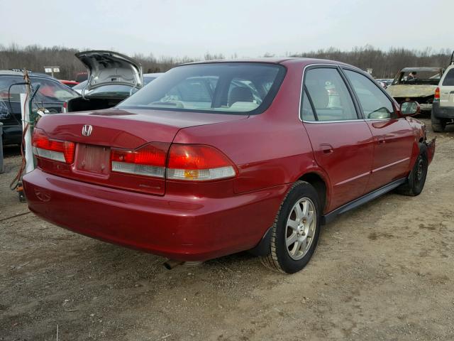 1HGCG56792A003262 - 2002 HONDA ACCORD SE RED photo 4