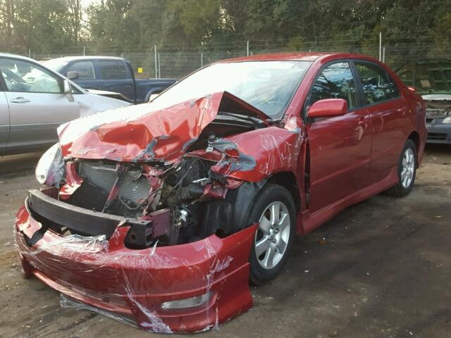 2T1BR32E25C402818 - 2005 TOYOTA COROLLA CE RED photo 2