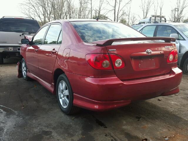 2T1BR32E25C402818 - 2005 TOYOTA COROLLA CE RED photo 3