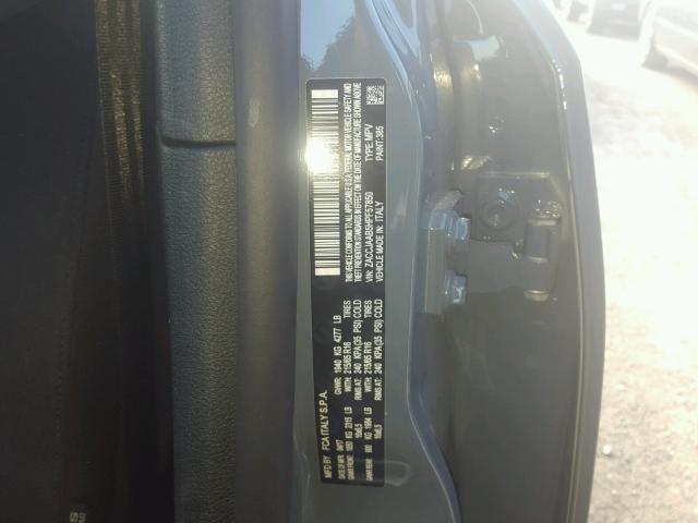 ZACCJAAB5HPF57850 - 2017 JEEP RENEGADE S 灰色 照片 10