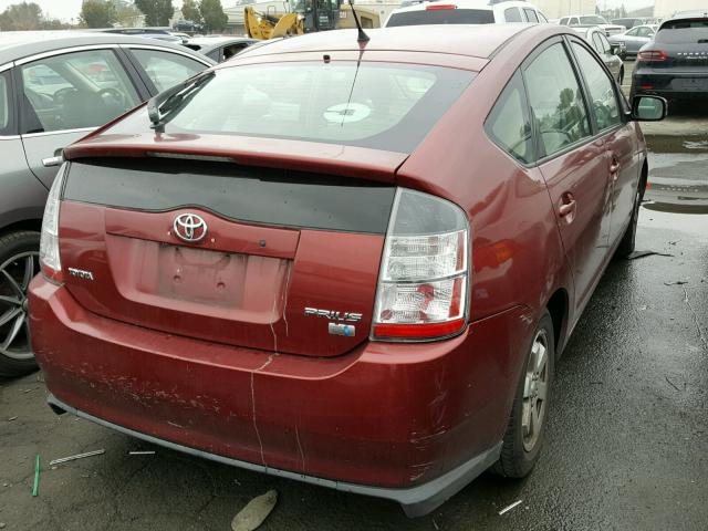 JTDKB20U953121455 - 2005 TOYOTA PRIUS RED photo 4