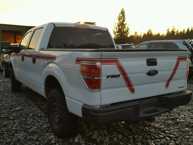 1FTFW1EF4DKF38710 - 2013 FORD F150 SUPER WHITE photo 3