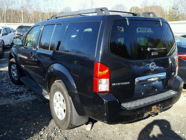 5N1AR18W05C788806 - 2005 NISSAN PATHFINDER BLACK photo 3