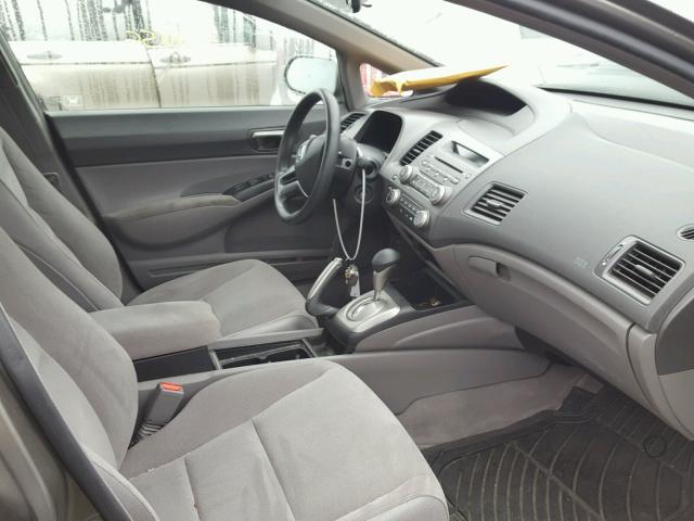 2HGFA16558H527296 - 2008 HONDA CIVIC LX GRAY photo 5