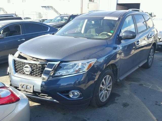 5N1AR2MN3FC633932 - 2015 NISSAN PATHFINDER BLUE photo 2