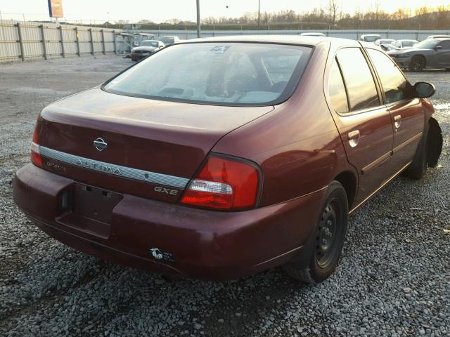 1N4DL01D3YC207301 - 2000 NISSAN ALTIMA XE BURGUNDY photo 4