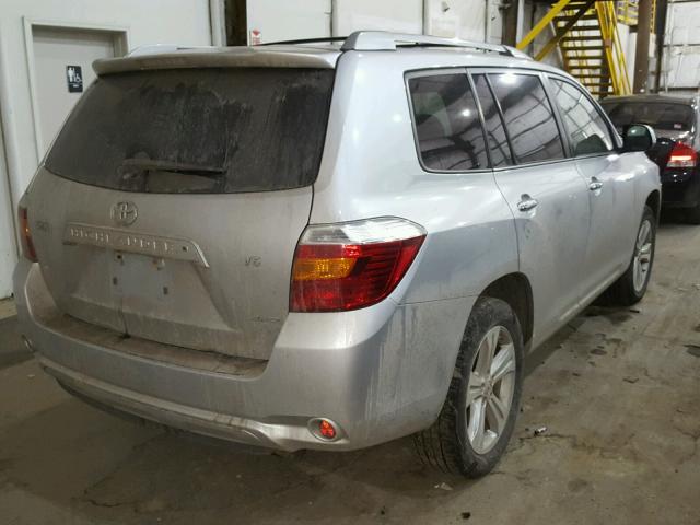 JTEES42A182090025 - 2008 TOYOTA HIGHLANDER SILVER photo 4