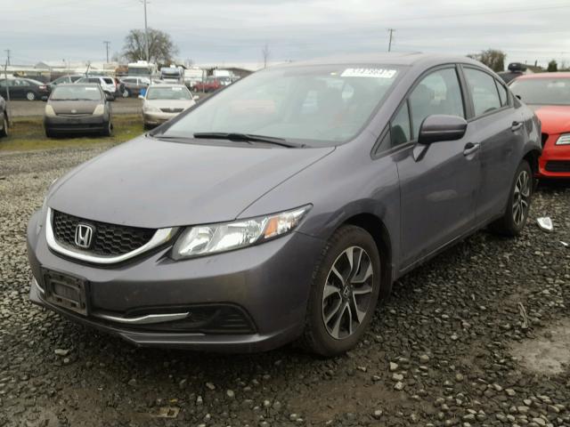 19XFB2F81EE250374 - 2014 HONDA CIVIC EX ნაცრისფერი ფოტო 2