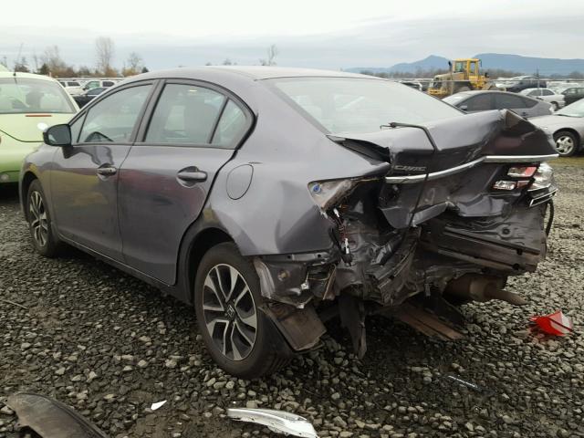 19XFB2F81EE250374 - 2014 HONDA CIVIC EX GRAY photo 3