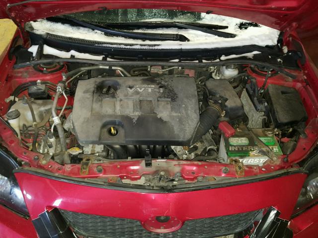 2T1BU4EE8AC232880 - 2010 TOYOTA COROLLA BA RED photo 7