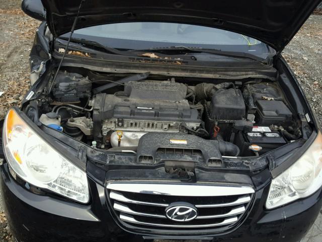 KMHDU4ADXAU831347 - 2010 HYUNDAI ELANTRA BL BLACK photo 7