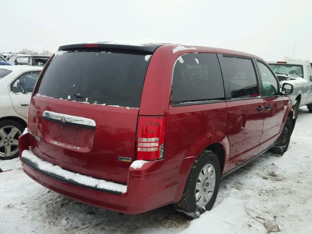 2A8HR44H28R652998 - 2008 CHRYSLER TOWN & COU RED photo 4