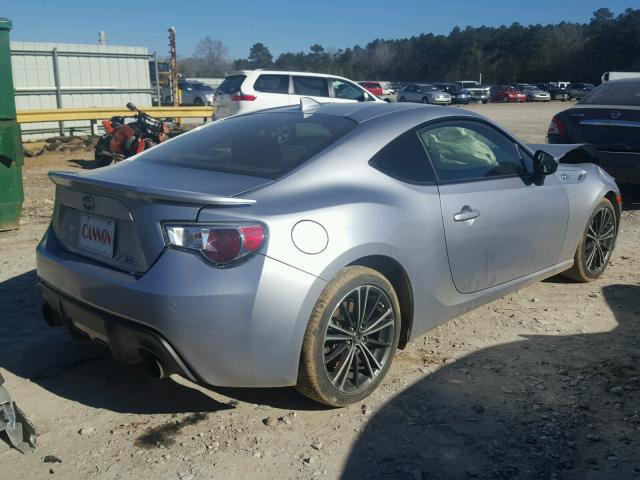 JF1ZNAA12G9707022 - 2016 TOYOTA SCION FR-S SILVER photo 4