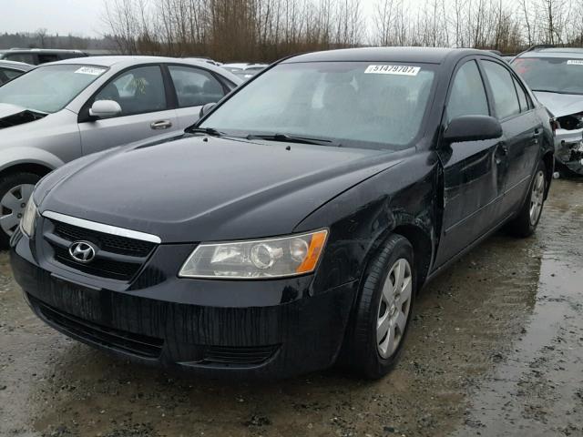 5NPET46C97H263588 - 2007 HYUNDAI SONATA GLS BLACK photo 2