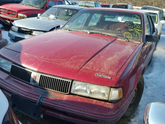 1G3AG54NXP6412310 - 1993 OLDSMOBILE CUTLASS CI RED photo 2