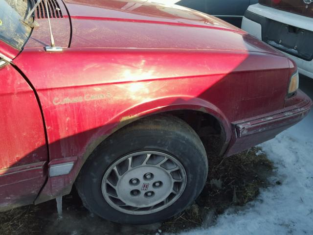 1G3AG54NXP6412310 - 1993 OLDSMOBILE CUTLASS CI RED photo 9