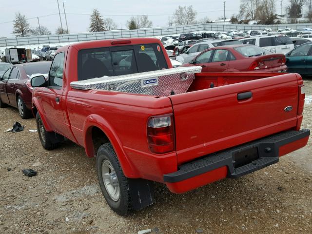 1FTYR10U83PA10000 - 2003 FORD RANGER RED photo 3
