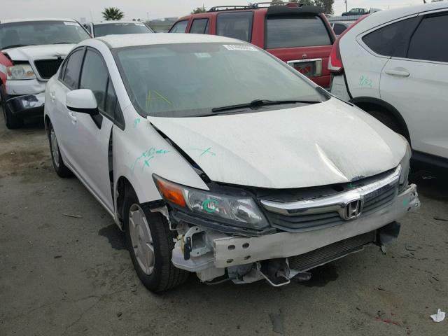 2HGFB2F60CH544415 - 2012 HONDA CIVIC HF WHITE photo 1