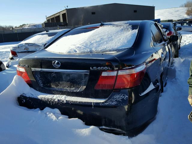 JTHGL46F985033147 - 2008 LEXUS LS 460L BLACK photo 4