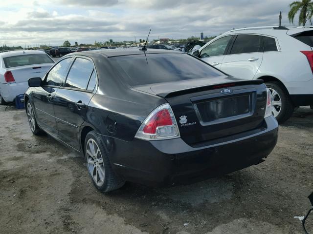 3FAHP07Z59R197348 - 2009 FORD FUSION SE BLACK photo 3