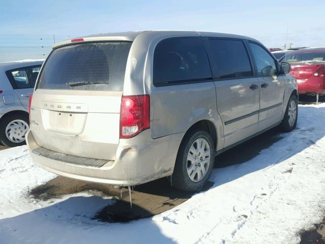 2C4RDGBG5ER101885 - 2014 DODGE GRAND CARA TAN photo 4