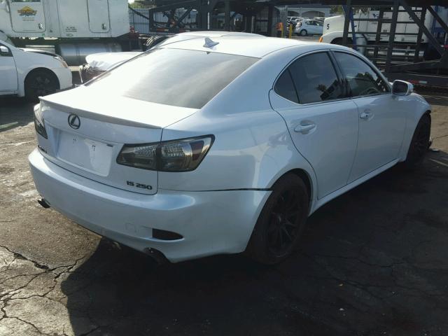 JTHBK262892086729 - 2009 LEXUS IS 250 WHITE photo 4