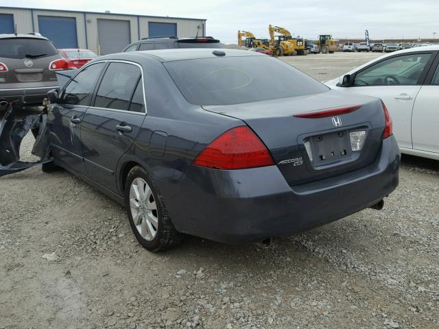 1HGCM66527A015080 - 2007 HONDA ACCORD EX BLUE photo 3