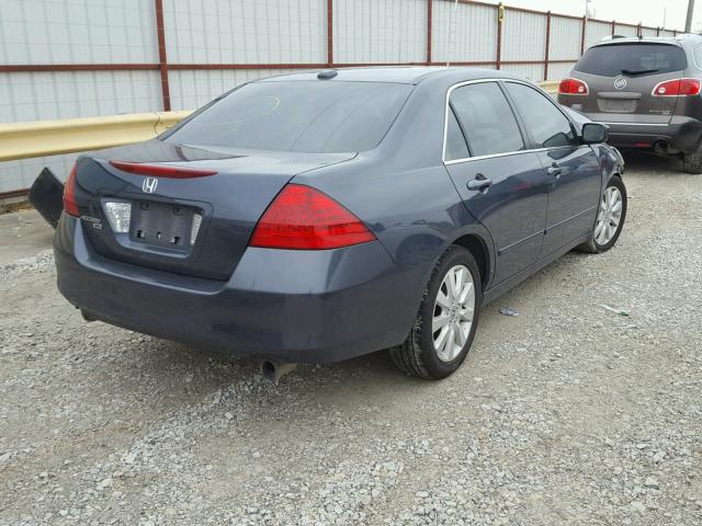 1HGCM66527A015080 - 2007 HONDA ACCORD EX BLUE photo 4