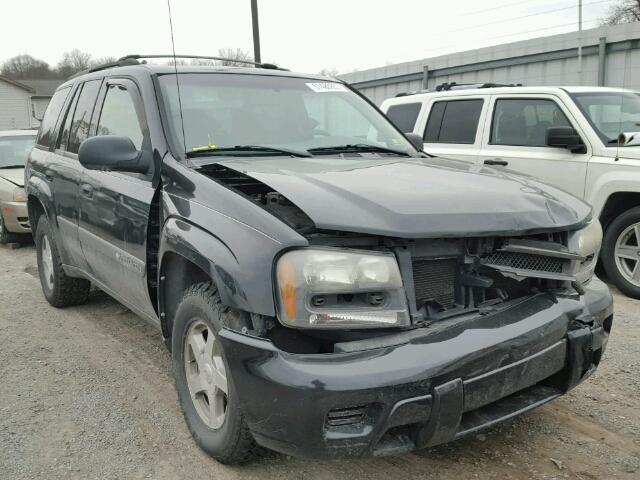 1GNDT13S442222201 - 2004 CHEVROLET TRAILBLAZE BLACK photo 1