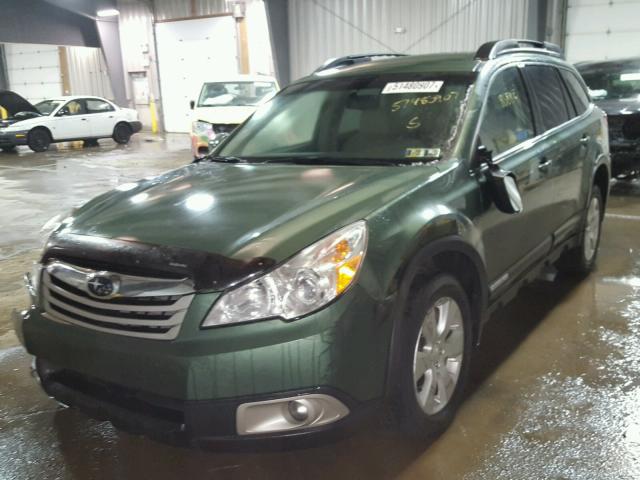 4S4BRBCC2A3349043 - 2010 SUBARU OUTBACK 2. GREEN photo 2