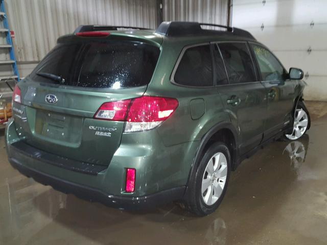 4S4BRBCC2A3349043 - 2010 SUBARU OUTBACK 2. GREEN photo 4