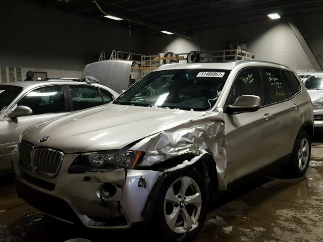 5UXWX5C50BL706301 - 2011 BMW X3 XDRIVE2 TAN photo 2