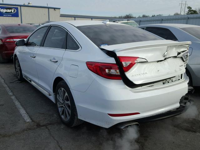 5NPE34AF9GH376085 - 2016 HYUNDAI SONATA SPO WHITE photo 3