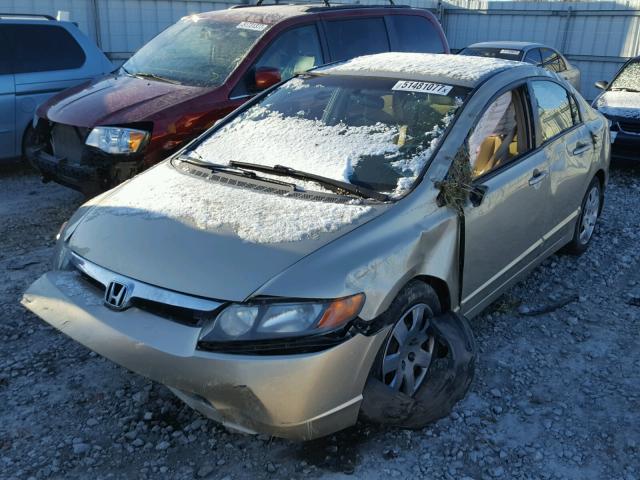 1HGFA16568L037954 - 2008 HONDA CIVIC LX GOLD photo 2