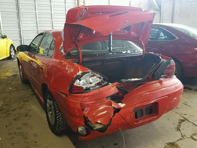1G2NF52E03C111486 - 2003 PONTIAC GRAND AM S RED photo 3
