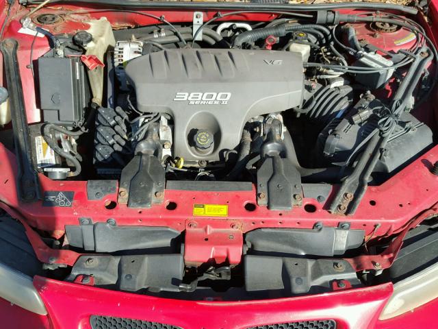 1G2WP52K9YF151823 - 2000 PONTIAC GRAND PRIX RED photo 7