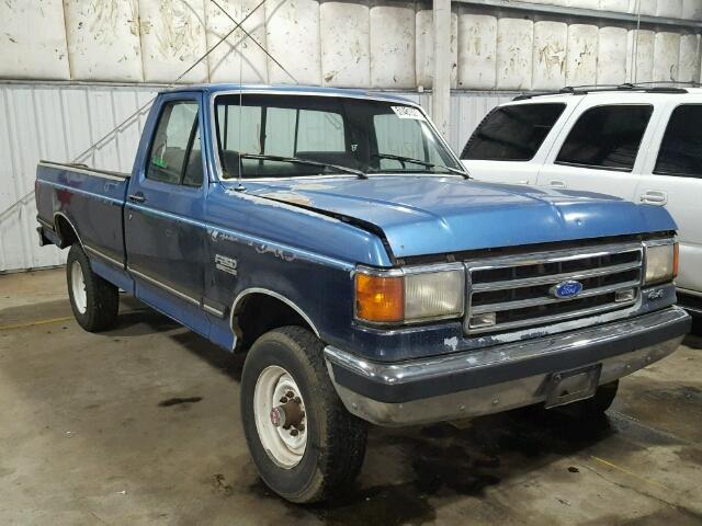 2FTEF26N2LCA61091 - 1990 FORD F250 BLUE photo 1