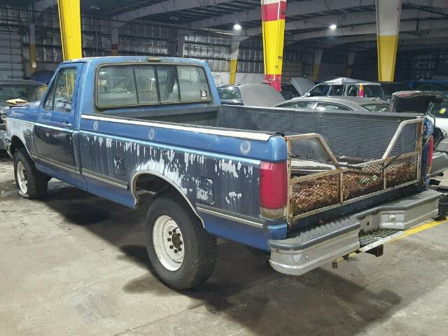 2FTEF26N2LCA61091 - 1990 FORD F250 BLUE photo 3